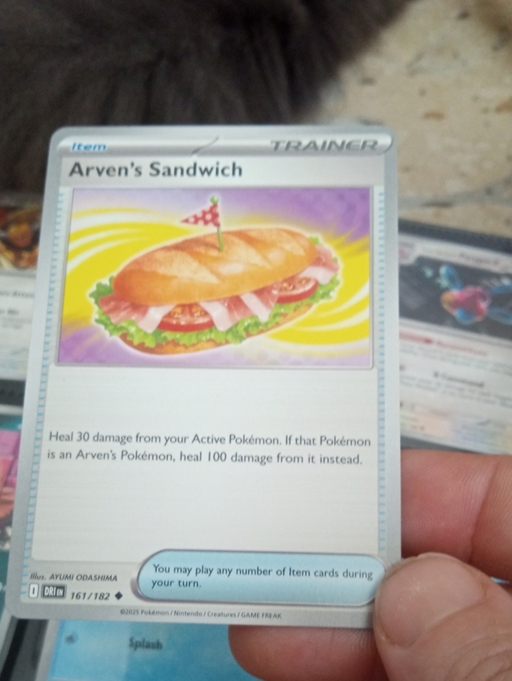 Pokemon Trainer Card - White / Purple / Yellow Artwork